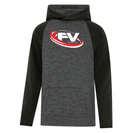 ATC™ DYNAMIC HEATHER FLEECE TWO TONE HOODED YOUTH SWEATSHIRT